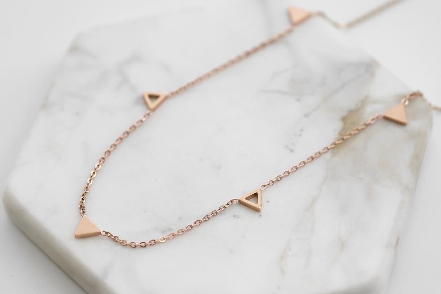 Goddess Collection - Rose Gold Tron Necklace